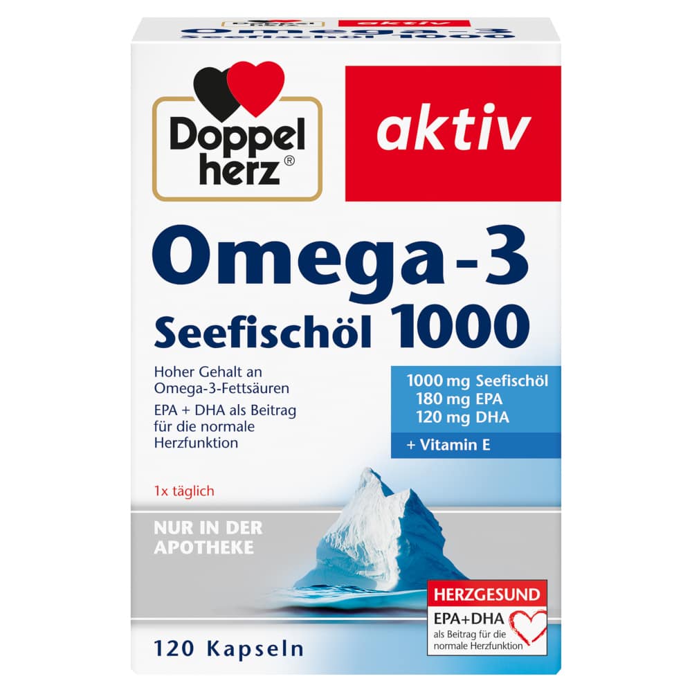 Doppelherz aktiv Omega-3 Seefischöl 1000 120 St Kapseln
