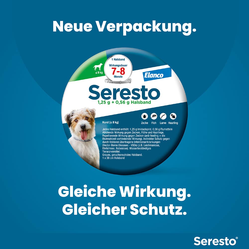 Seresto Halsband für kleine Hunde bis 8 kg 1 St Halsband