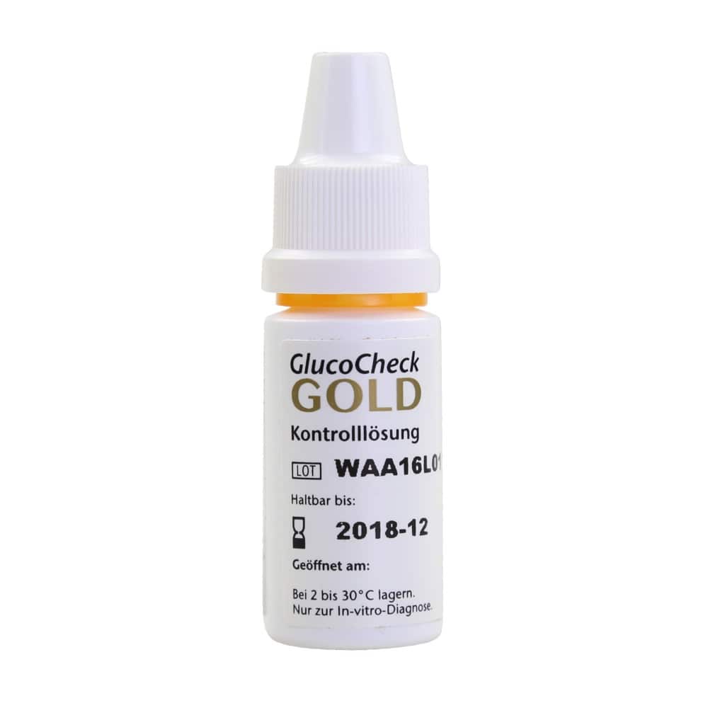GLUCO CHECK GOLD Kontrolllösung mittel 4 ml Flüssigkeit