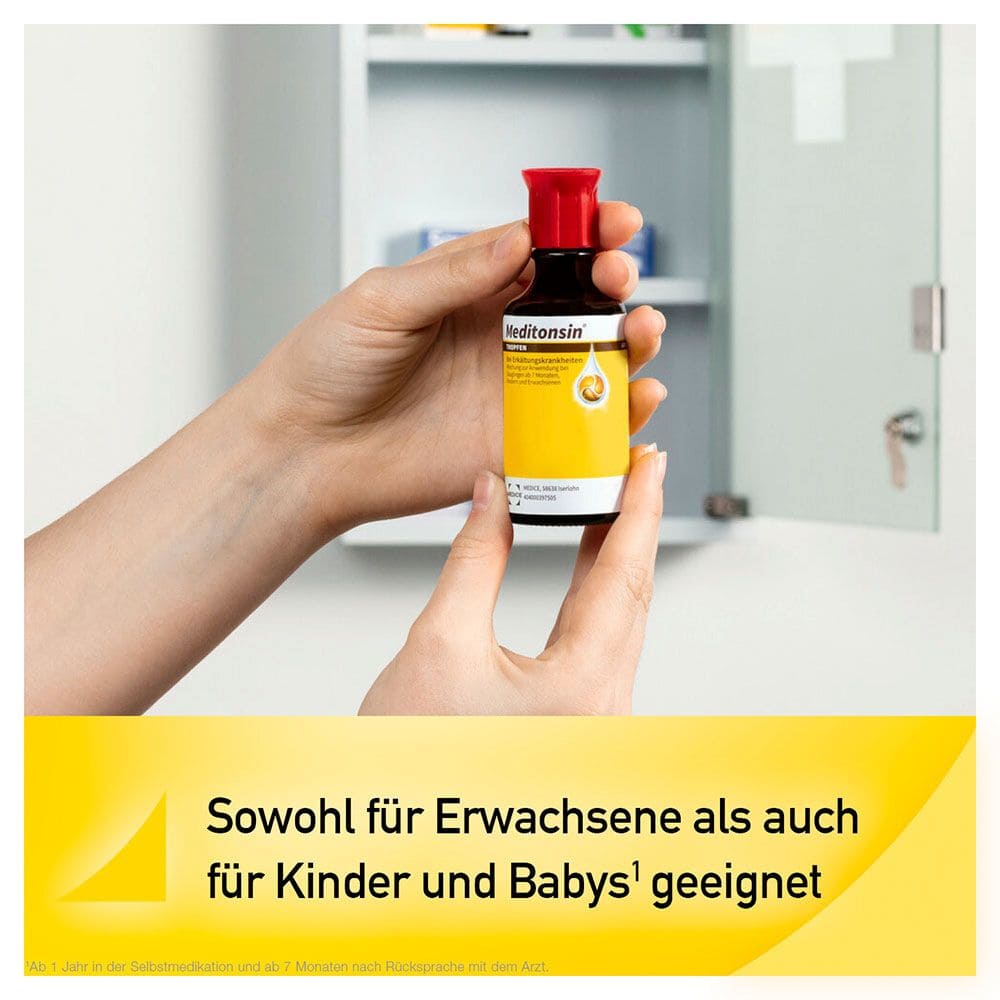 Meditonsin Tropfen 2x50 g bei ersten Anzeichen einer Erkältung 2X50 g Mischung