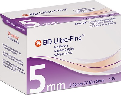 Bd Ultra-fine Pen-nadeln 5 mm 31 G 105 St Kanüle