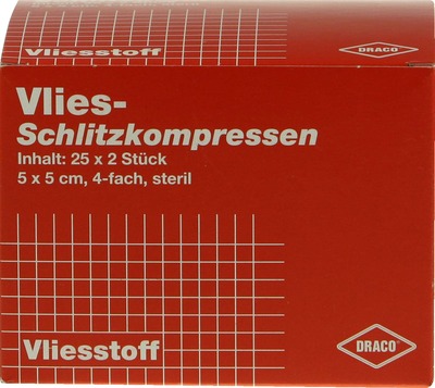 SCHLITZKOMPRESSEN Vlies 5x5 cm steril 4fach 25X2 St Kompressen 25X2 St