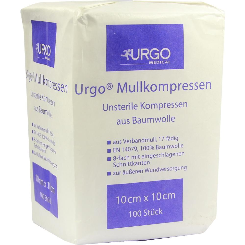 URGO MULLKOMPRESSEN 10x10 cm unsteril 100 St Kompressen