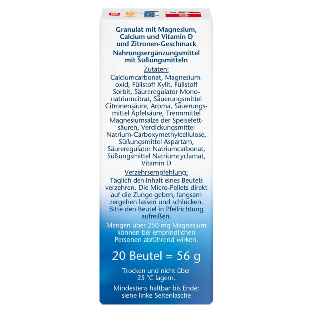 Doppelherz aktiv Magnesium + Calcium + D3 DIRECT  20 St Pellets