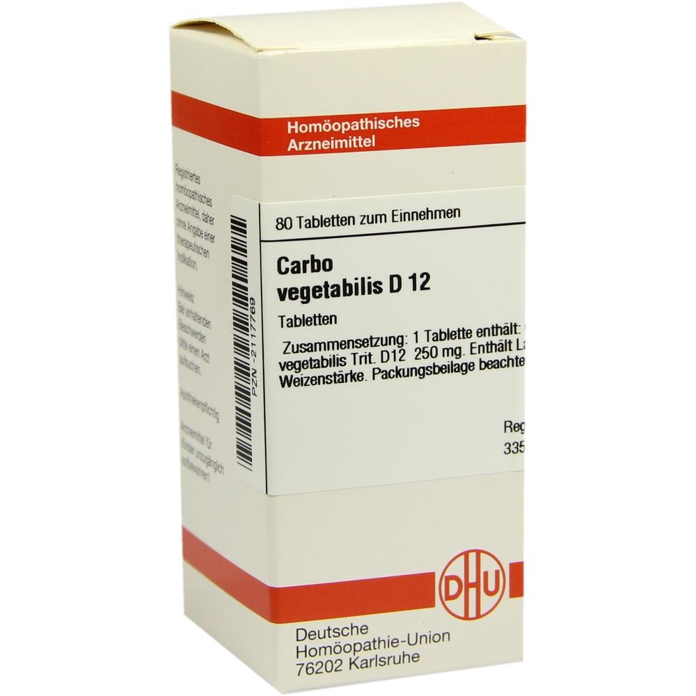 CARBO VEGETABILIS D 12 Tabletten 80 St Tabletten