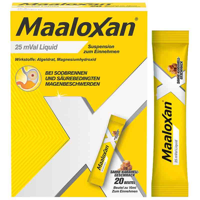 MAALOXAN Liquid bei Sodbrennen & Magenschmerzen 20X10 ml Suspension