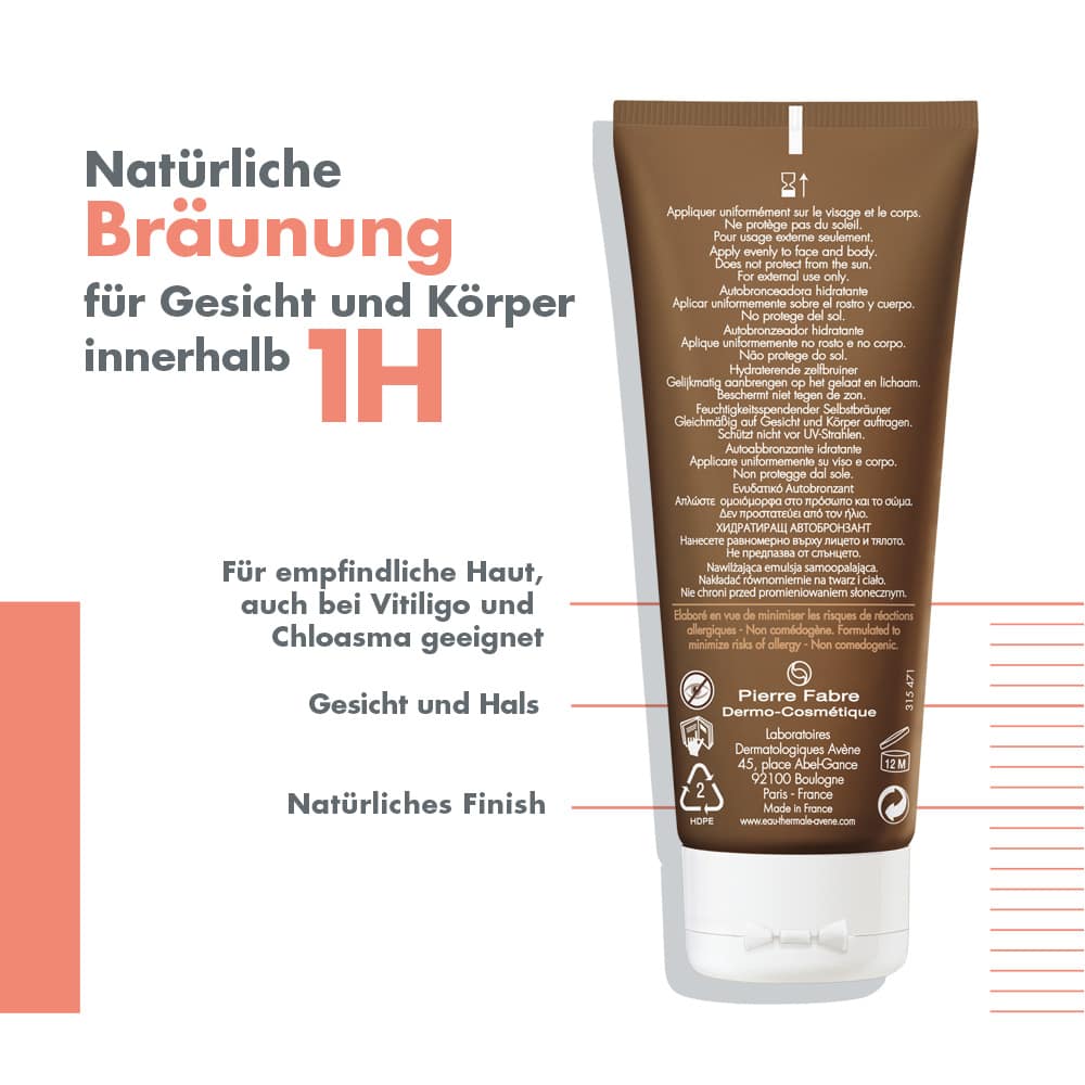 Avène Feuchtigkeitsspendender Selbstbräuner 100 ml Milch