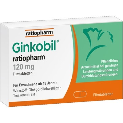 Ginkobil ratiopharm 120mg mit Ginkgo biloba 120 St Filmtabletten