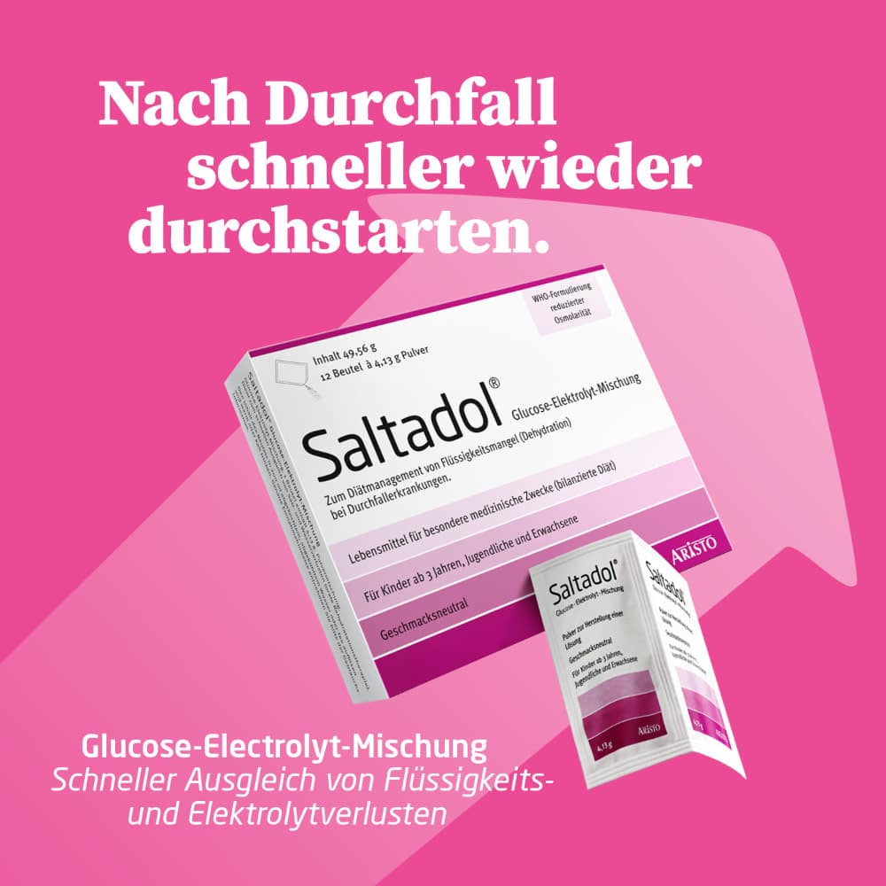 Saltadol Glucose-Elektrolyt-Mischung 12 St Pulver zur Herstellung einer Lösung zum Einnehmen
