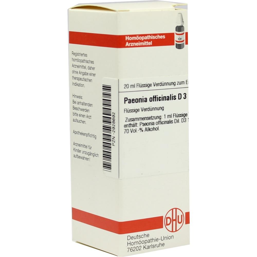 PAEONIA OFFICINALIS D 3 Dilution 20 ml Dilution