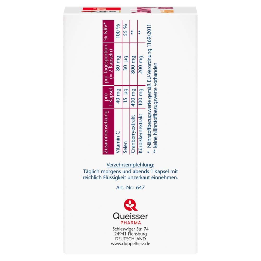 Doppelherz aktiv Cranberry 800 + Kürbis  60 St Kapseln