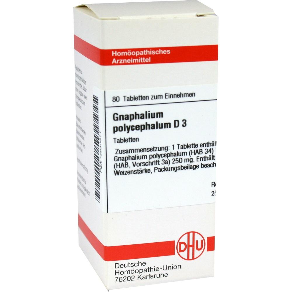 GNAPHALIUM POLYCEPHALUM D 3 Tabletten 80 St Tabletten