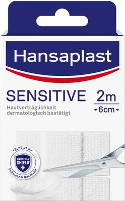 Hansaplast SENSITIVE 2m x 6cm 1 St Pflaster