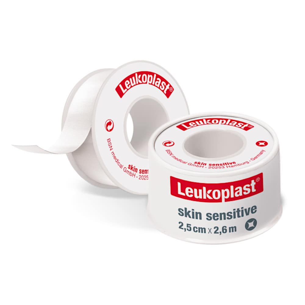 Leukoplast skin sensitive medizinisches Rollenpflaster 2,5 cm x 2,6 m 1 St Pflaster