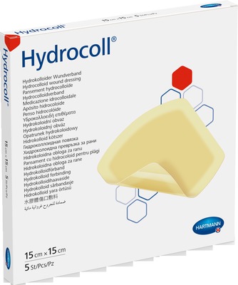 HYDROCOLL Wundverband 15x15 cm 5 St Kompressen