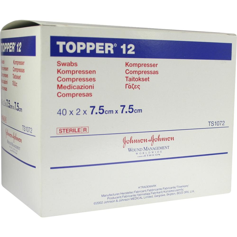 TOPPER 12 Kompr.7,5x7,5 cm steril 40X2 St Kompressen