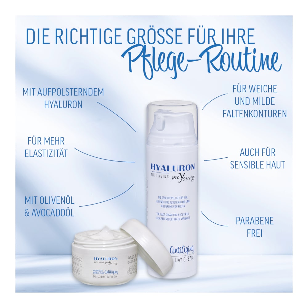 proYoung HYALURON ANTI AGING FALTENFILLER GESICHTSCREME 50 ml Creme