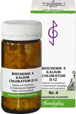 BIOCHEMIE 4 Kalium chloratum D 12 Tabletten 200 St Tabletten 200 St