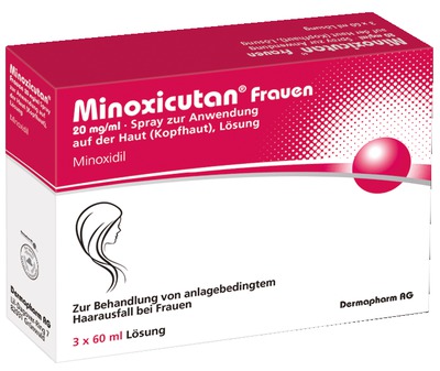 MINOXICUTAN Frauen 20 mg/ml Spray 3X60 ml Lösung