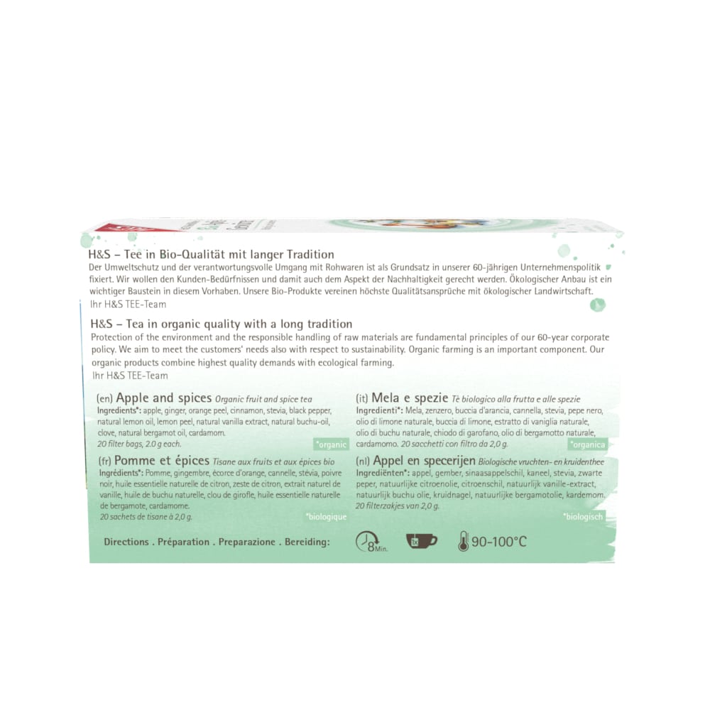 H&S Wohlfühltee Wintertee Bio Apfel 20X2.0 g Filterbeutel