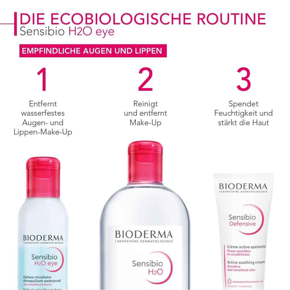 BIODERMA Sensibio H2O 2-Phasen Mizellen-Make-up-Entferner  125 ml Lösung