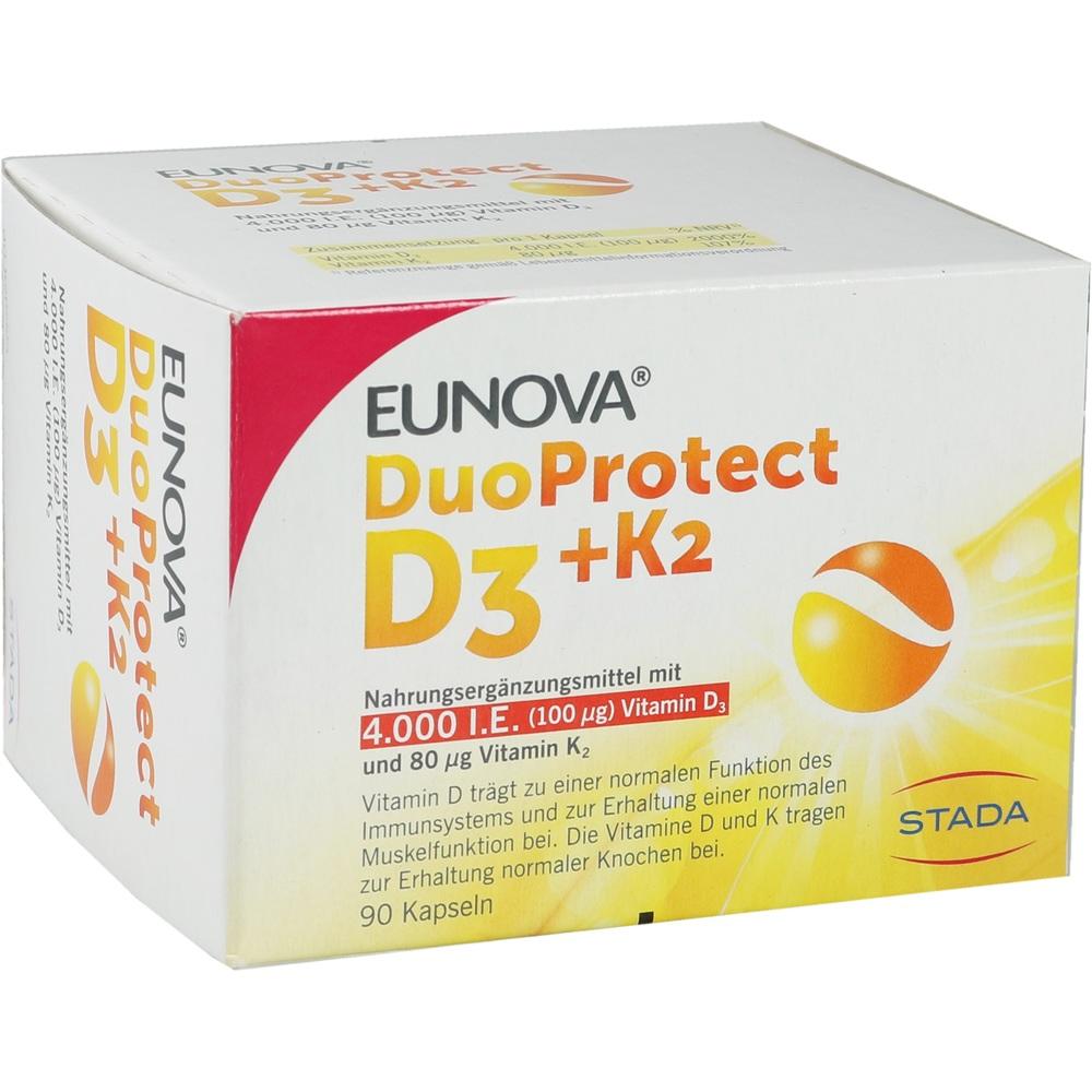 EUNOVA DuoProtect D3+K2 4000 I.E. 90 St Kapseln