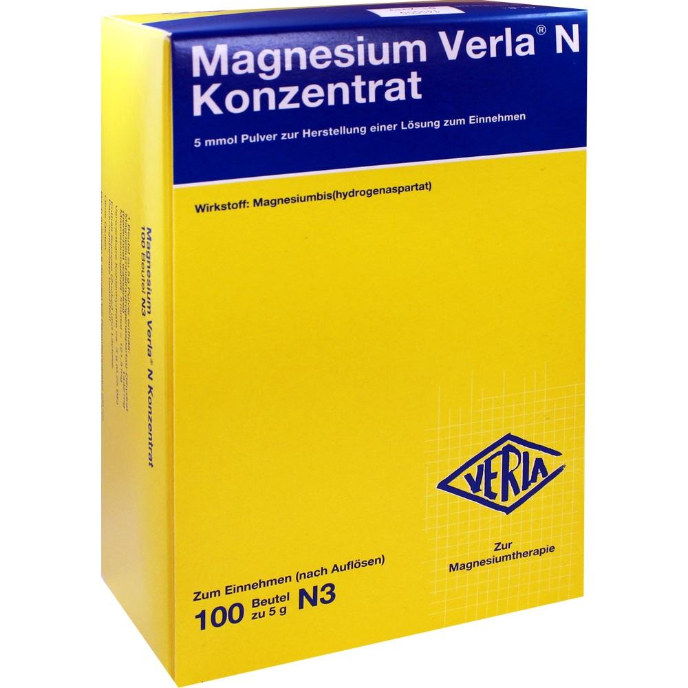 Magnesium Verla N Konzentrat Pulver 100 St Pulver zur Herstellung einer Lösung zum Einnehmen