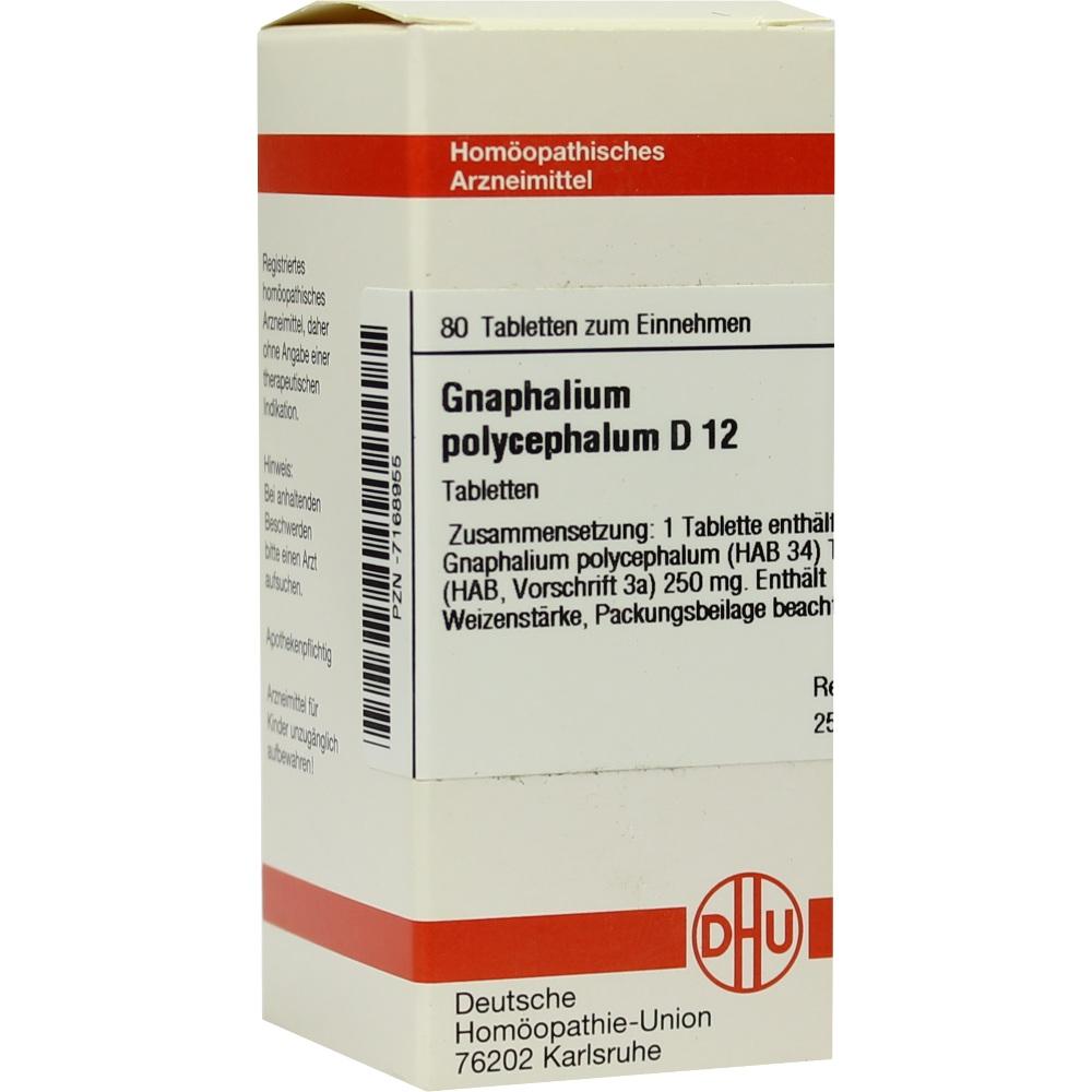 GNAPHALIUM POLYCEPHALUM D 12 Tabletten 80 St Tabletten
