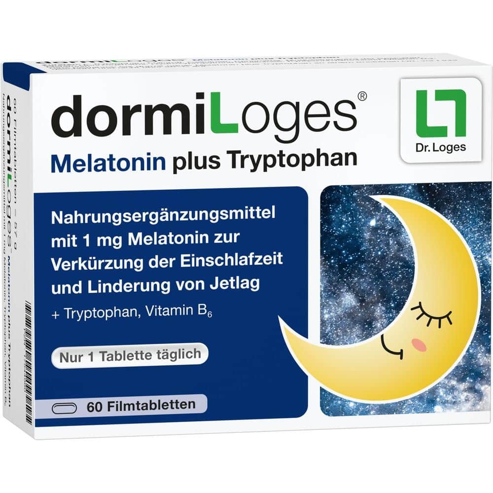 dormiLoges Melatonin plus Tryptophan 60 St Filmtabletten