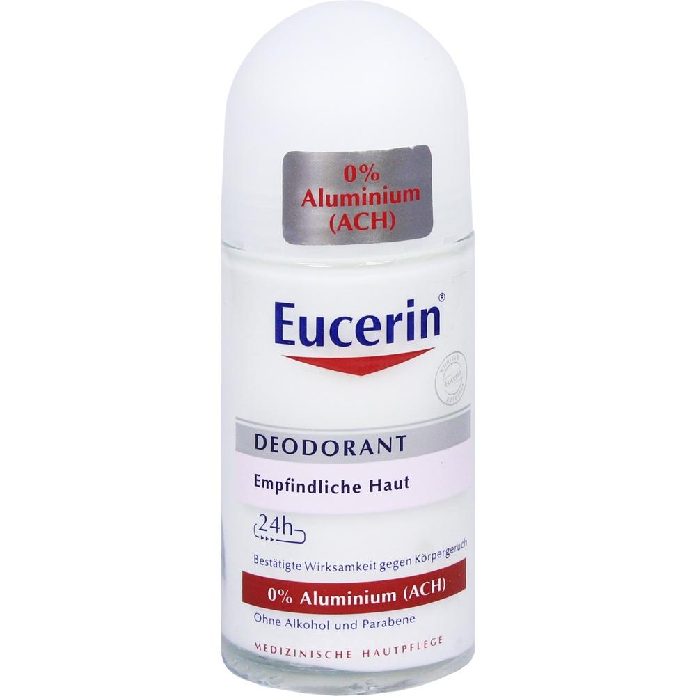 Eucerin Deodorant Roll on Empfindliche Haut 48h 0% Aluminium  50 ml Flüssigkeit