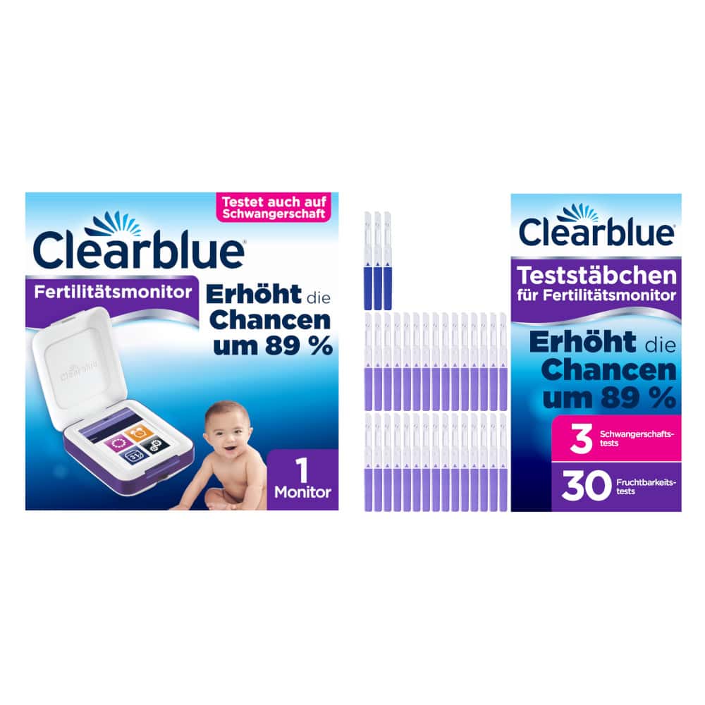 Clearblue Fertilitätsmonitor Advanced und Teststäbchen Set 1 Sparset