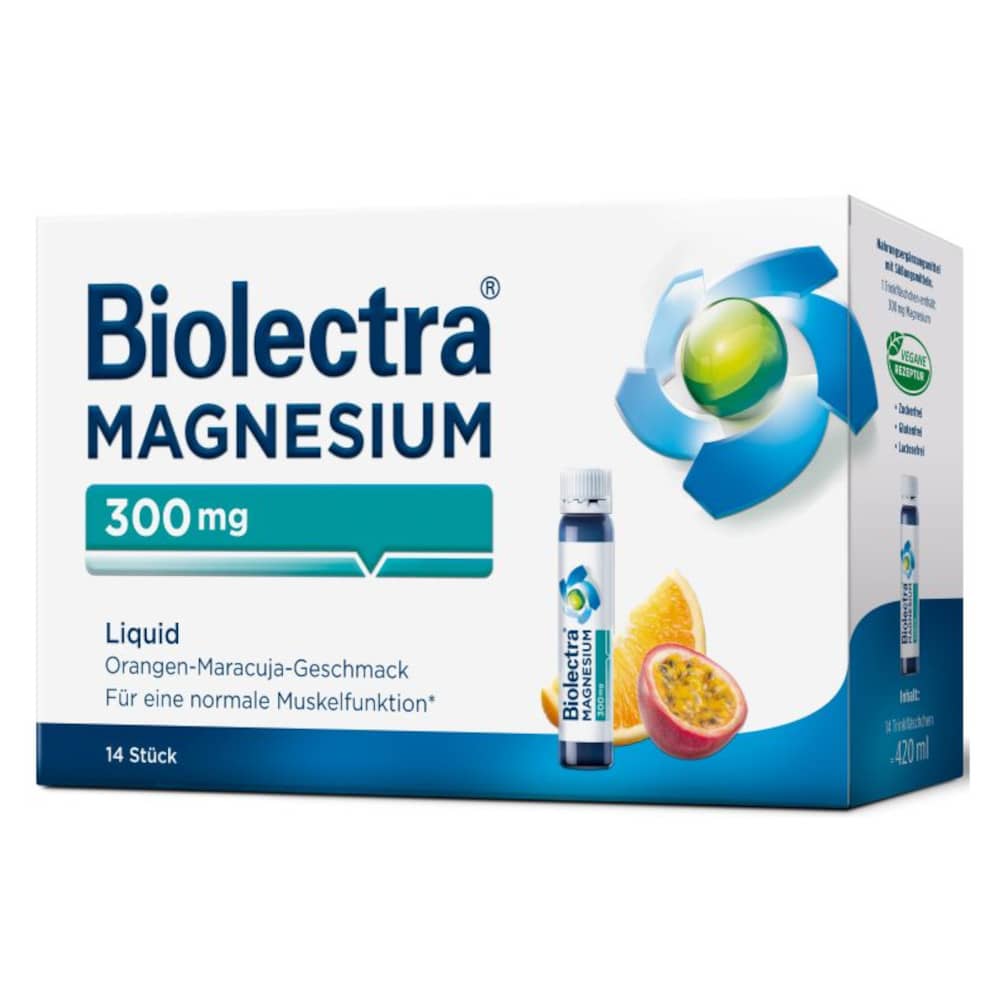 Biolectra MAGNESIUM 300mg Liquid Orange-Maracuja 14 St Liquidum