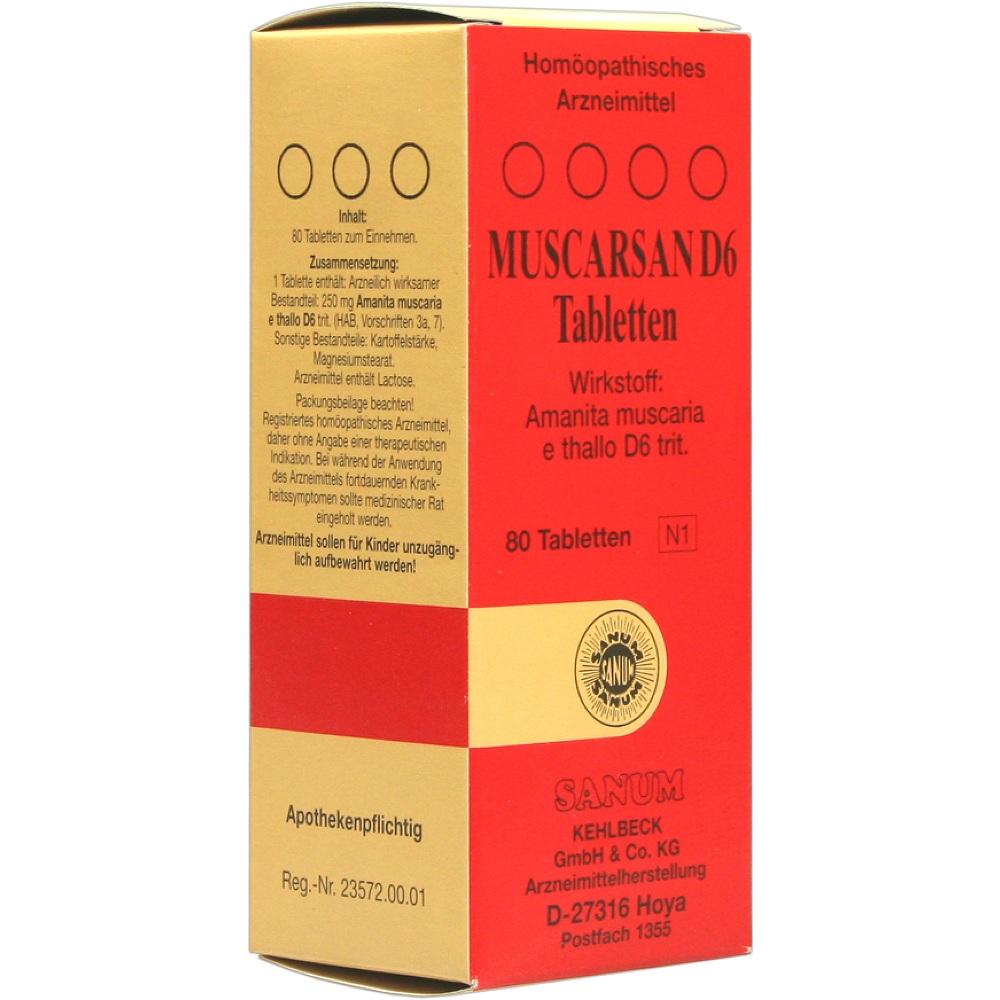 MUSCARSAN D 6 Tabletten 80 St Tabletten