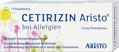 Cetirizin Aristo bei Allergien 10mg 7 St Filmtabletten