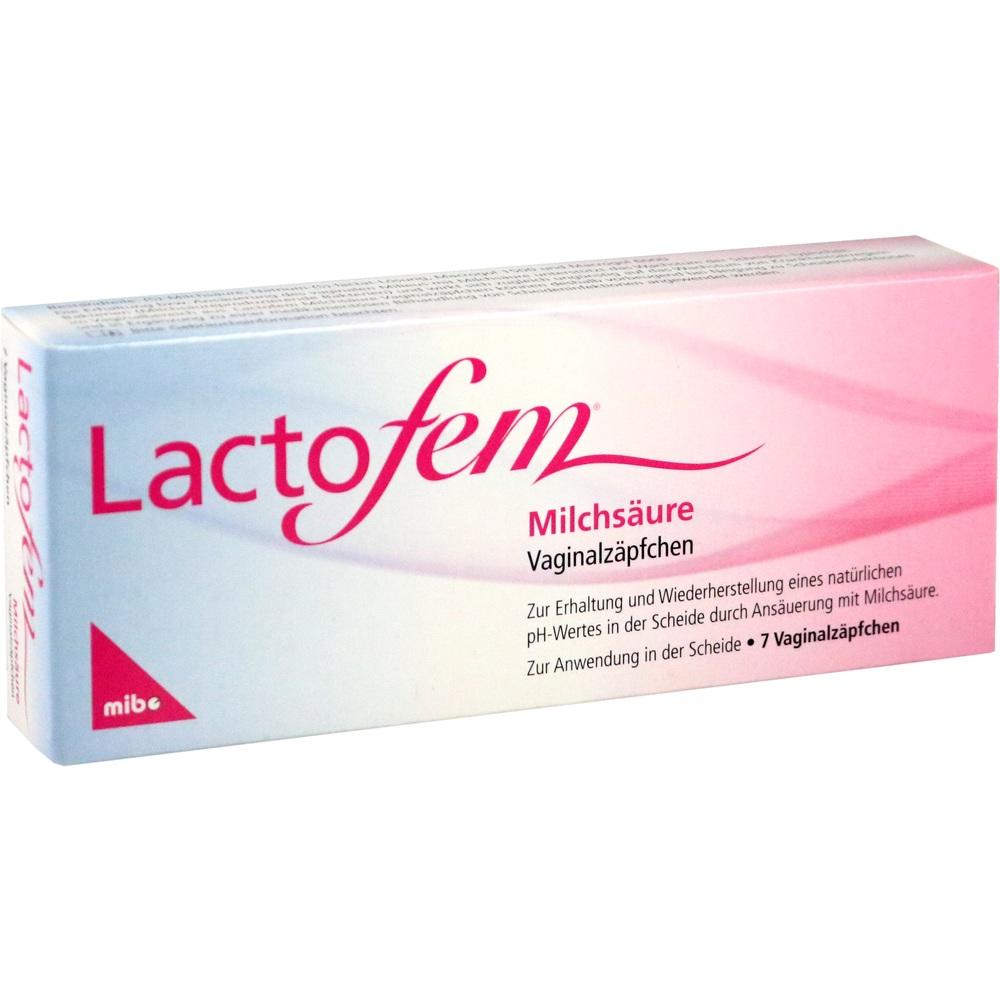 Lactofem Milchsäure Vaginalzäpfchen 7 St Suppositorien