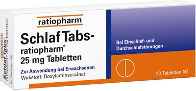 SchlafTabs-ratiopharm 25mg 20 St Tabletten