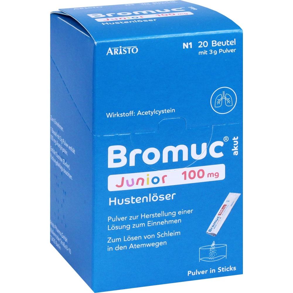 Bromuc akut Junior 100mg Hustenlöser 20 St Pulver zur Herstellung einer Lösung zum Einnehmen