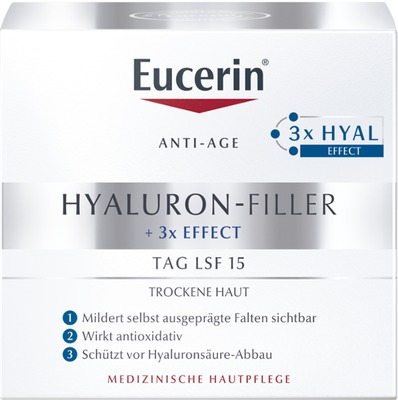 Eucerin HYALURON FILLER + 3x EFFECT Tagespflege LSF 15  50 ml Tagescreme