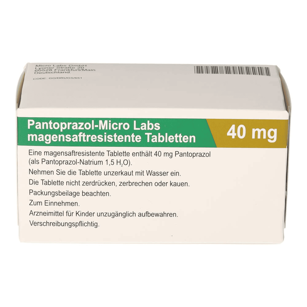 Pantoprazol-Micro Labs 40 mg 60 St Tabletten magensaftresistent