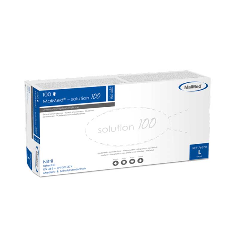 MAIMED solution 100 blue violet U.Hs.Nitr.pf.Gr.L 100 St Handschuhe