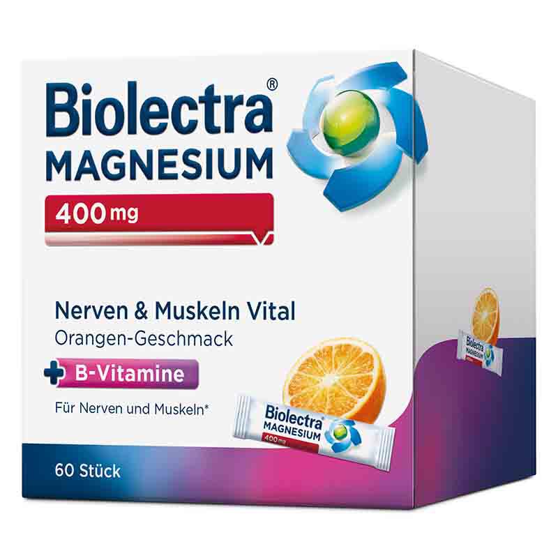 Biolectra MAGNESIUM 400 mg Nerven & Muskeln Vital Orange 60 St Pellets