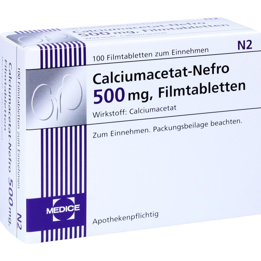 CALCIUMACETAT NEFRO 500 mg  100 St Filmtabletten