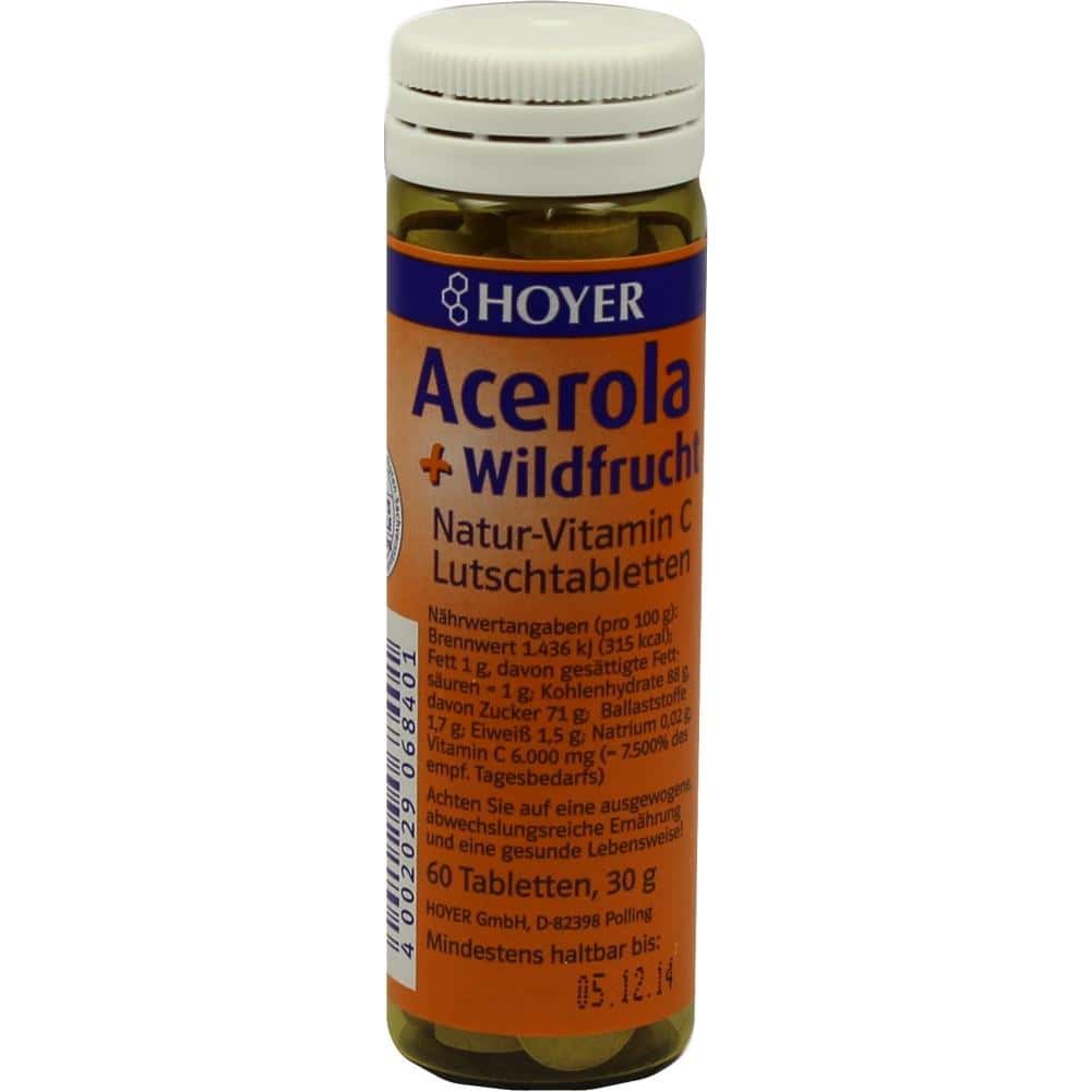 Acerola + Wildfrucht Vitamin C 60 St Lutschtabletten
