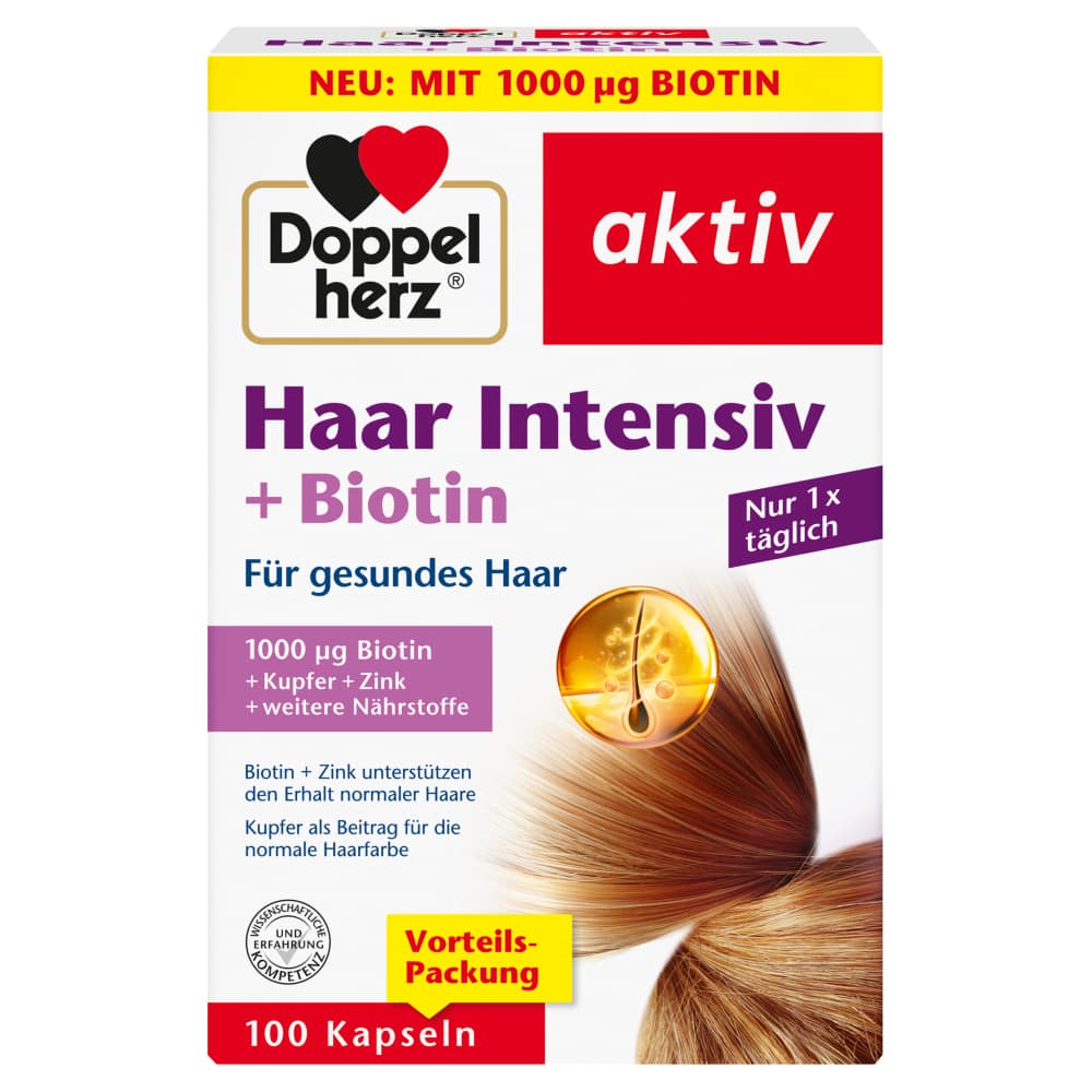 Doppelherz aktiv Haar Intensiv + Biotin  100 St Kapseln