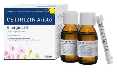 CETIRIZIN Aristo Allergiesaft 150 ml Lösung zum Einnehmen