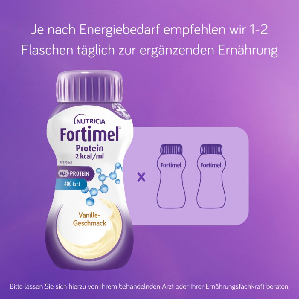 Fortimel Protein 2 kcal Vanille 4X200 ml Flüssigkeit
