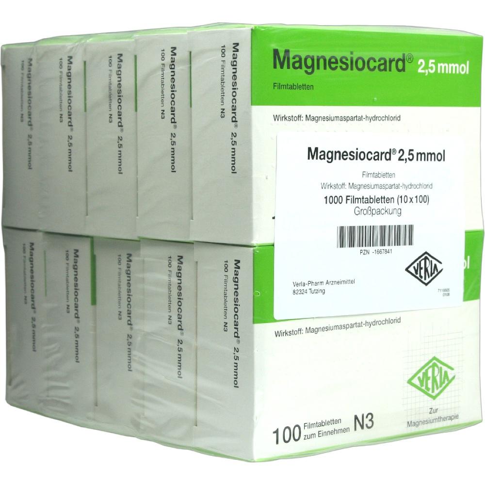MAGNESIOCARD 2,5 mmol Filmtabletten 10X100 St Filmtabletten
