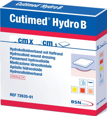 CUTIMED Hydro B Hydrok.Ver.15x15 cm m.Haftr. 5 St Kompressen