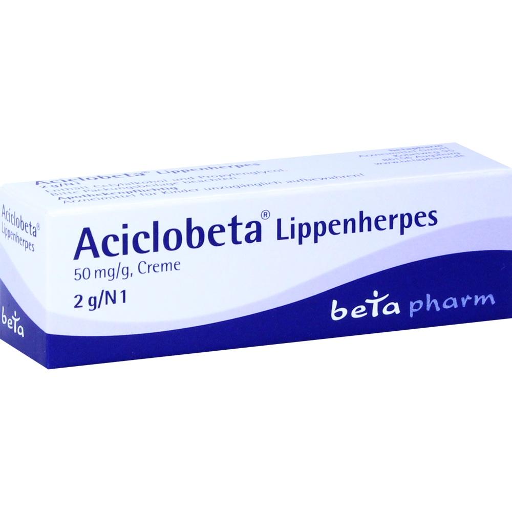 Aciclobeta Lippenherpes 2 g Creme