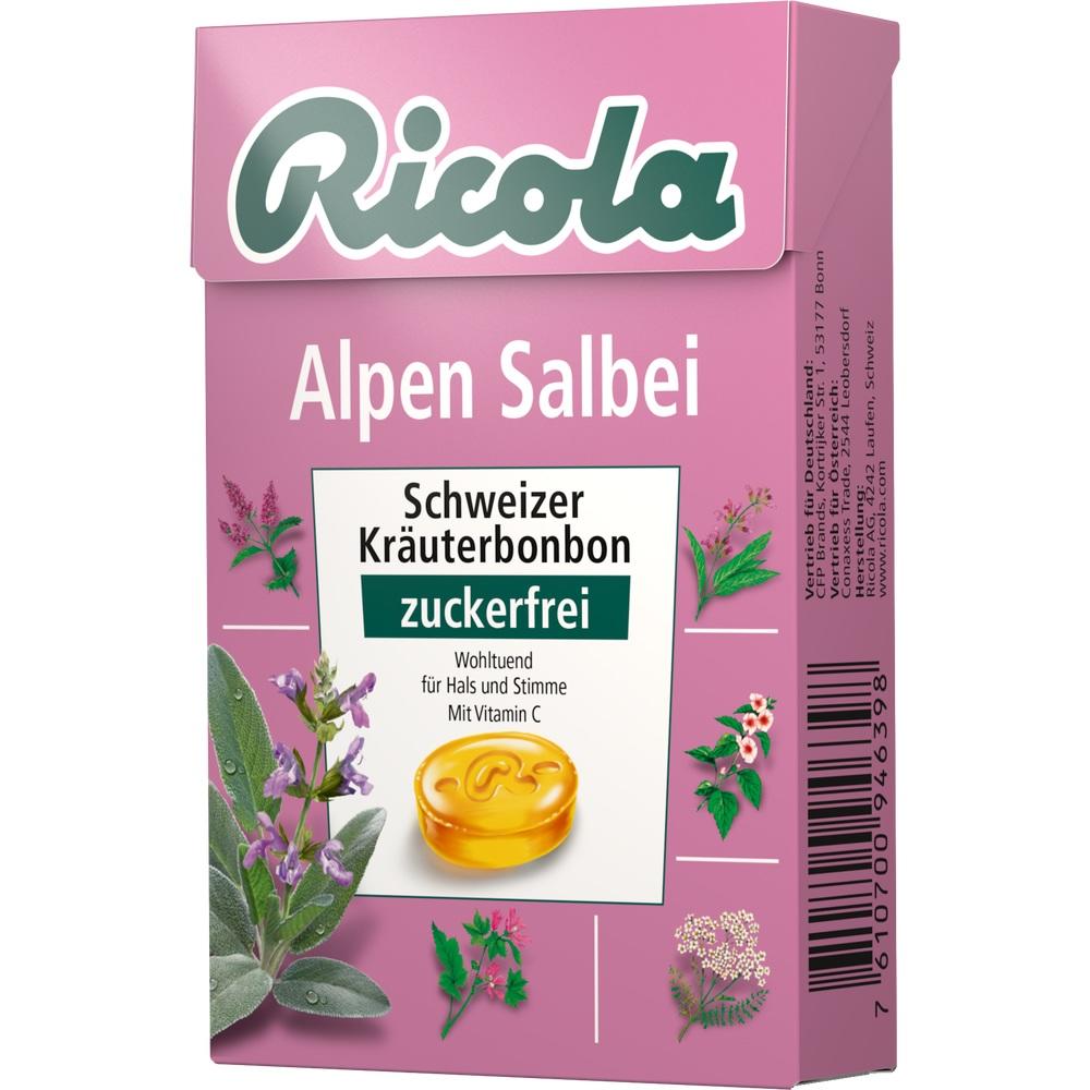 Ricola Alpen Salbei Schweizer Kräuterbonbon zuckerfrei 50 g Bonbons